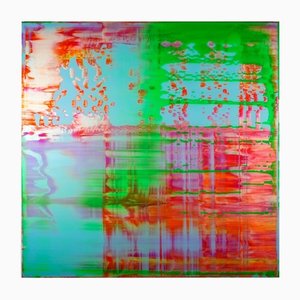 Danny Giesbers, Vincent Van Gogh, 2020, Acrylics, Resin, Phosphorescence, on Wooden Board