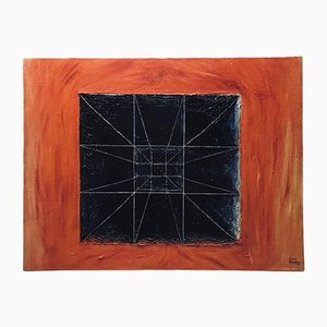 LP Dran, Composition Géométrique, 1993, Huile sur Toile