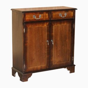 Vintage Mahogany Two Drawer Library Bookcase Sideboard