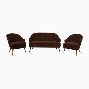 German Cocktail Sofa and Chairs, 1960s, Set of 3