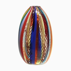 Tiepolo Zanfiric Multi Colored Vase from Murano Glam