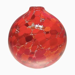 Rote Grand Canal Vase von Murano Glam