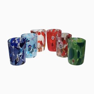 Ducale Murano Glasses with Silver Leaf from Murano Glam, Set of 6