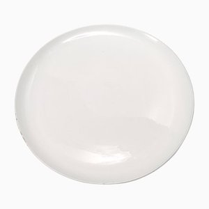 Italian White Lacquered Ceramic Dessert Plate by Ginori for Richard Ginori