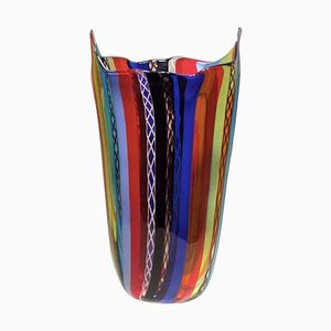 Tiepol Multi Colored Murano Glass Vase from Murano Glam