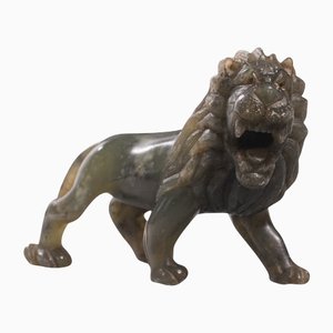 Small Victorian Carved Jade Lion