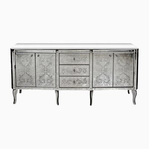 Credenza veneziana in specchio Credenza "Ca Corner" in vetro di Murano di Fratelli Tosi
