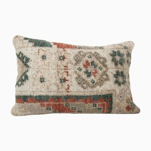 Turkish Bohemian Wool Oushak Rug Pillow Cover