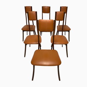 Model Programma S11 Dining Chairs by Angelo Mangiarotti, Set of 6