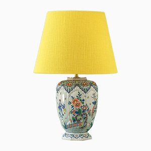 One-of-a-Kind Handcrafted Polychrome Vase Pharrell Table Lamp from Antique Royal Delft