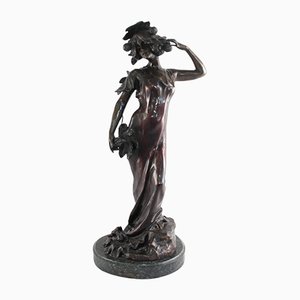 Lucien Charles Edouard Alliot, Jugendstil Skulptur, Bronze