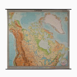 Mapa alemán vintage de Canadá
