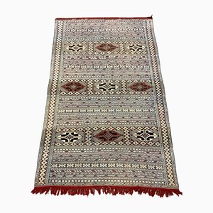 Marokkanischer Vintage Berber Kelim Teppich aus Seide & Wolle
