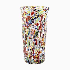 Rialto Silver Multicolor Vase from Murano Glam