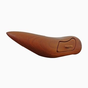Große dänische Pillendose aus Teak, 1960er