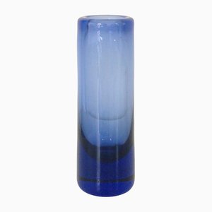 Danish Blue Glass Vase by Per Lütken for Holmegaard, 1950