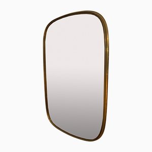 Italian Brass Mirror, 1950s