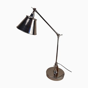 Lámpara de mesa vintage de metal cromado