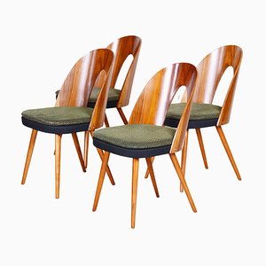 Mid-Century Green Dining Chairs by Antonín Šuman, 1950s, Set of 4