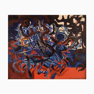 Sven Inge Höglund, Composición abstracta, años 60 o 70, óleo sobre lienzo