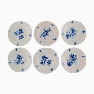 Antique Hand-Painted Porcelain Side Plates from Meissen, Set of 6