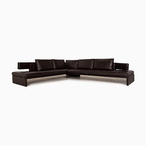 Brown Leather Corner Sofa with Function from Walter Knoll / Wilhelm Knoll