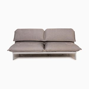 Gray Nova Fabric Two-Seater Couch with Sleeping Function by Rolf Benz