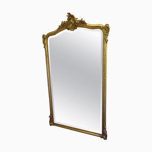 Specchio grande antico in stile Luigi XV dorato e rosso, Francia