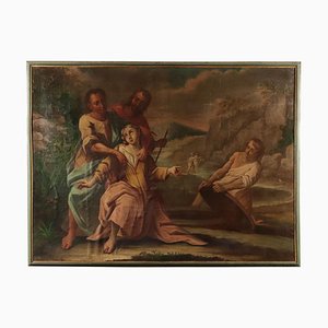 Attributed to Giovanni Battista Ronchelli, Biblical Scene, 18th Century, Oil on Canvas