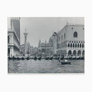 Erich Andres, Venice: Port with Gondolas, Italy, 1955, Black & White Photograph