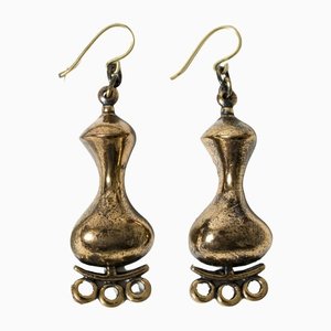 Bronze Earrings by Jorma Laine, Set of 2