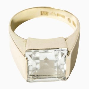 Gold and Rock Crystal Ring from Stigbert