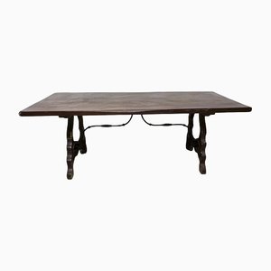 Italian Lira Fratin Table with Metal Supports Under Legs