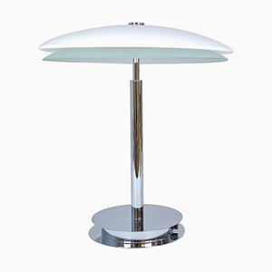 Fontana Arte Italian Tris Table Lamp in Glass with Chrome Base by Pietro Chiesa, 1960s