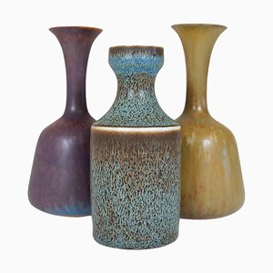 Mid-Century Ceramic Vases by Gunnar Nylund for Rörstrand, Sweden, 1950s, Set of 3