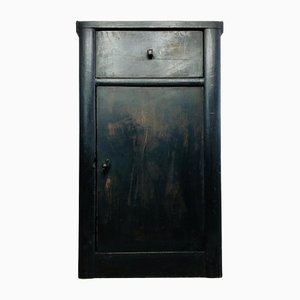 Antique Black Bedside Cabinet