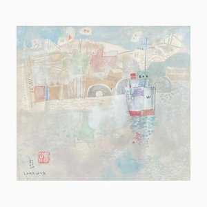 Shoichi Hasegawa, Le Port, 1975, Aquarell