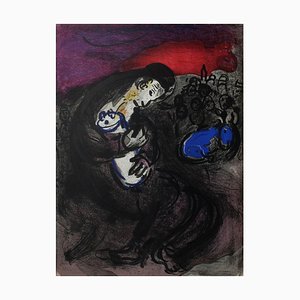 Marc Chagall, Bibbia - Pleurs De Jérémie, 1956, Litografia su carta Rivoli