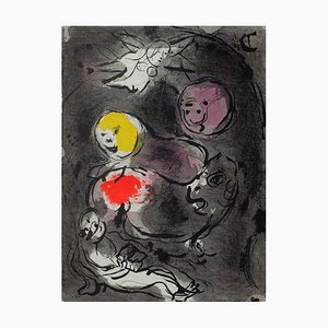 Marc Chagall, Bibel - Le Prophète Daniel Avec Les Lions, 1956, Lithografie auf Rivoli Papier