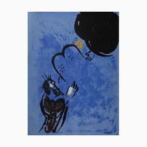 Marc Chagall, Bibel - Moïse Reçoit Les Tische De La Loi, 1956, Lithografie auf Rivoli Papier