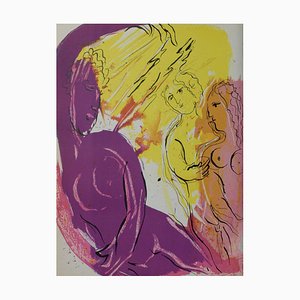 Marc Chagall, Bible - Ange Du Paradis, 1956, Lithographie sur Papier Rivoli