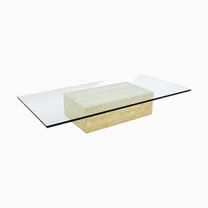 Table Basse Mid-Century en Verre, 1970s