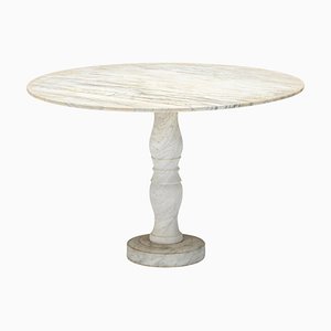 Carrara Marble Garden Dining Table in the Style of Mangiarotti, 1950s