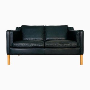 Vintage Danish Leather 2 Person Sofa by Georg Thams, 1970s