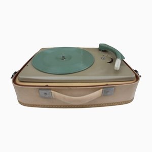 Vintage Plattenspieler im Koffer von Philips, 1950er
