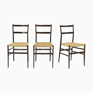 First Edition Superleggera Stühle von Gio Ponti für Cassina, 1957, 3er Set