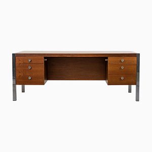 Wooden Tecknika Desk with 2 Drawers by Ettore Sottsass for Poltronova 1970s
