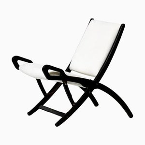 Ninfea Stuhl aus Holz & Stoff von Gio Ponti, 1950er