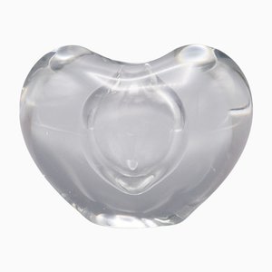 Small Clear Glass Heart Vase by Timo Sarpaneva, 1955