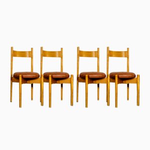 French Artisanal Chairs in the Style of Charlotte Perriand, 1960s, Set of 4
